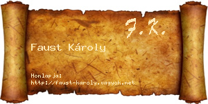 Faust Károly névjegykártya